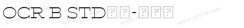 ocr b STD字体字体转换